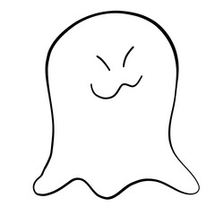Cute halloween ghost vector