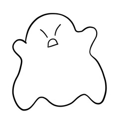 Cute halloween ghost vector
