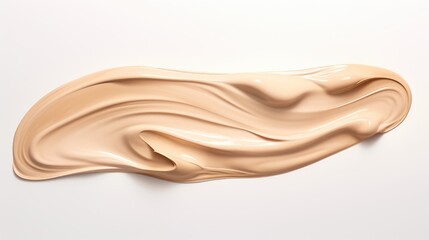 Fototapeta premium Close up of foundation texture isolated on white background.File contains a clipping path.