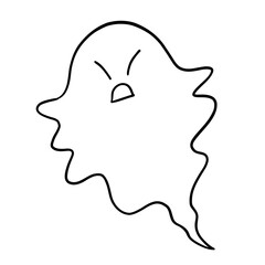 Cute halloween ghost vector