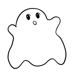 Cute halloween ghost vector
