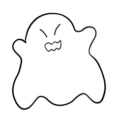 Cute halloween ghost vector