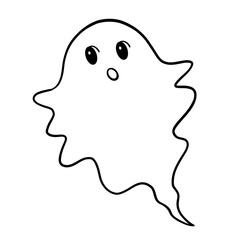 Cute halloween ghost vector