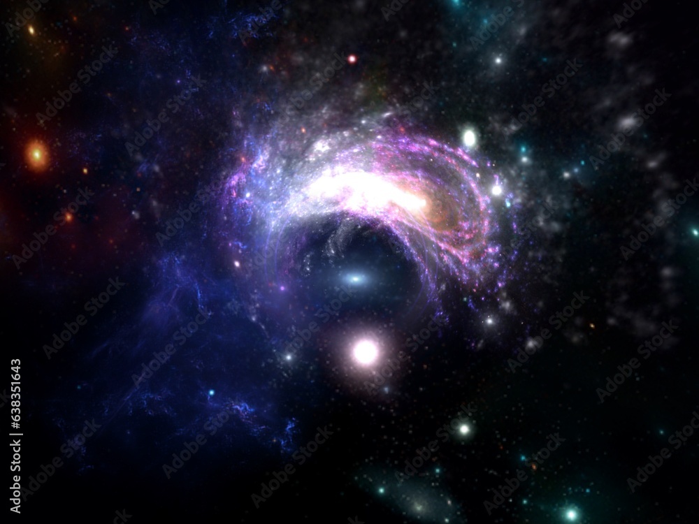 Wall mural science fiction wallpaper. beauty of deep space. colorful graphics for background, like water waves,