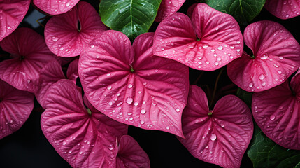 Caladium plant leaf background