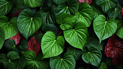 Caladium plant leaf background