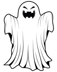 cute halloween ghosts illustration