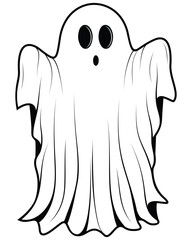 cute halloween ghosts illustration