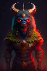 red devil in the woods