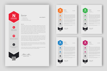 Multipurpose corporate businesses Letterhead template with a4 size	