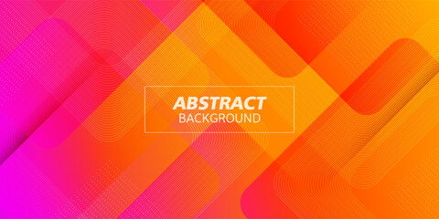 Colorful orange square overlap geometric vector background with lines pattern on bright background. Eps10 vector