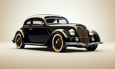 Fototapeta premium Black car logo on a light background.
