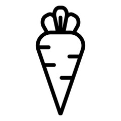 carrot icon line style vector