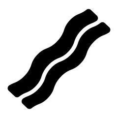 bacon icon solid style vector