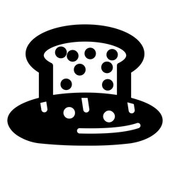 bread icon solid style vector