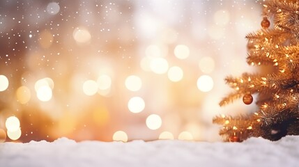 Fototapeta na wymiar Festive Blurred Christmas Delight