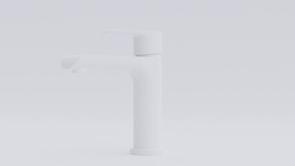 Elegant chrome faucet premium photo 3d render