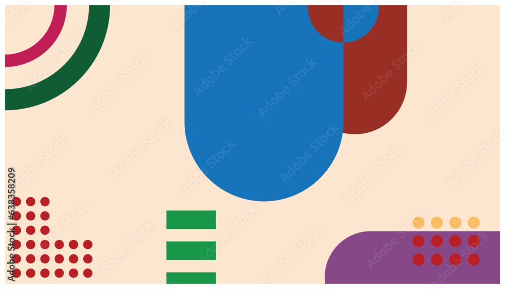 Poster abstract background with geometric shapes and dots. abstract background with geometric shapes in ret
