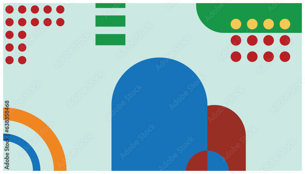 Poster abstract background with geometric shapes and dots. abstract background with geometric shapes in ret