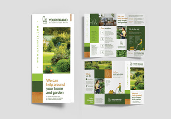 Gardening Service Trifold Brochure Layout