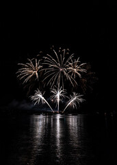 Fireworks Over The Water As Part Of The British Firework Championships Viewd From Queen Anne's Battery, Plymouth