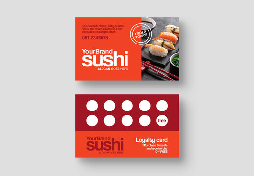 Modern Loyalty Card Layout with Photo Placeholder