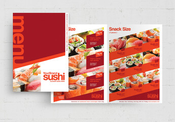 Modern Sushi Restaurant Menu Layout
