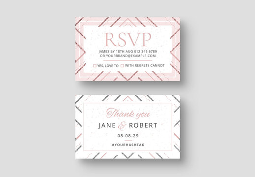 Wedding RSVP Card Layout