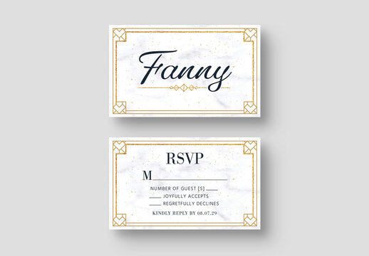 Wedding RSVP Card Layout