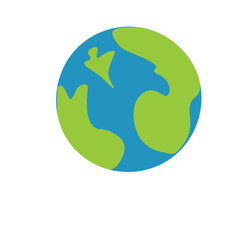 World globe with stand vector set. Globe of planet earth vector illustration for concept of kid learning or world travelling. Flat vector in cartoon style.