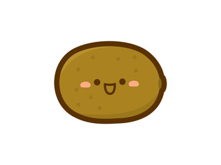 日本では秋が旬のフルーツ、可愛いキウイのイラスト