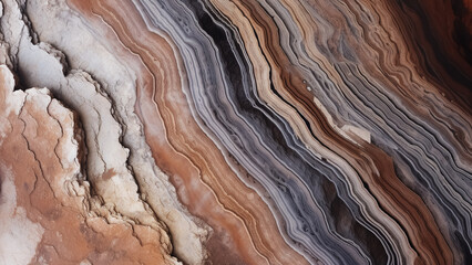 The layers of stone, crystalline and geological forms, opulent fabrics, layered landscapes, organic, fluid lines, opulent fabrics, ferrania p30, detailed skies, zigzags, gemstone, earthworks - obrazy, fototapety, plakaty
