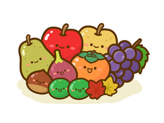 秋が旬のフルーツの盛り合わせ