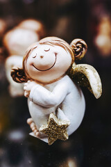 Figurine décorative représentant un ange chérubin mignon