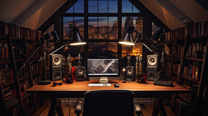 home studio for podcaster