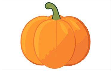 Autumn Pumpkin flat vector, Pumpkin Illustration
