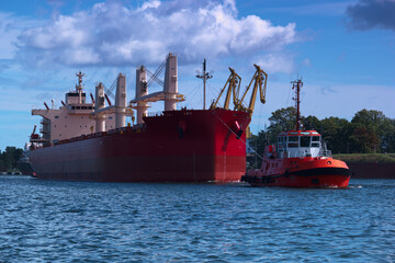 statek, port, wysyłka, ładunek, ekspor,t fracht, port, import, łódź, transport, przemysł, morze, transport, przemysłowy, woda, - obrazy, fototapety, plakaty