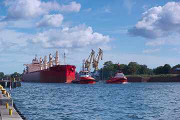statek, port, wysyłka, ładunek, ekspor,t fracht, port, import, łódź, transport, przemysł, morze, transport, przemysłowy, woda, © Piotr