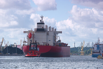 statek, port, wysyłka, ładunek, ekspor,t fracht, port, import, łódź, transport, przemysł, morze, transport, przemysłowy, woda, © Piotr