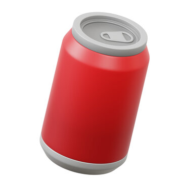 Soda Can 3D icon Isolate Transparent Background, 3D Rendering illustration