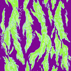 Wild 80's fluorescent color abstract camouflage seamless repeat patterns