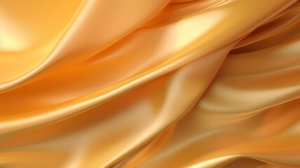 Light brown orange gold yellow silk satin. Color gradient. Golden luxury elegant abstract background created with Generative AI