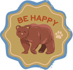 Illustrations of tourism and camping Patching Badge element