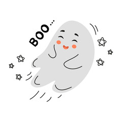 cute spooky illustration, ghost character, ghost, cute ghost, doodle ghost, halloween ghost, cute ghost character, boo, cartoon ghost
