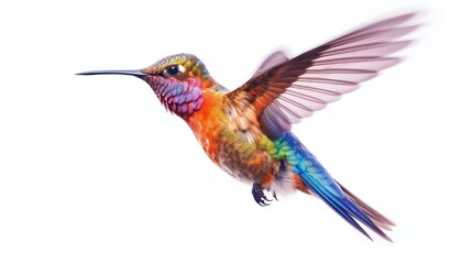 Obraz premium Humingbird photo realistic illustration - Generative AI.