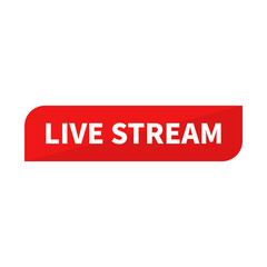Live Stream In Red Rectangle Shape For Video
