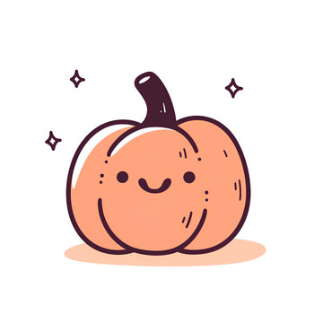 A cute pumpking giving a cute little smile