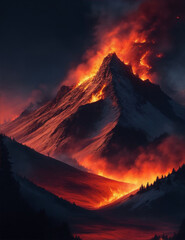 brennender Berg