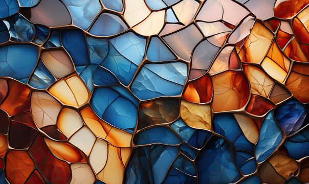 Abstract texture background from colored geometric shapes.