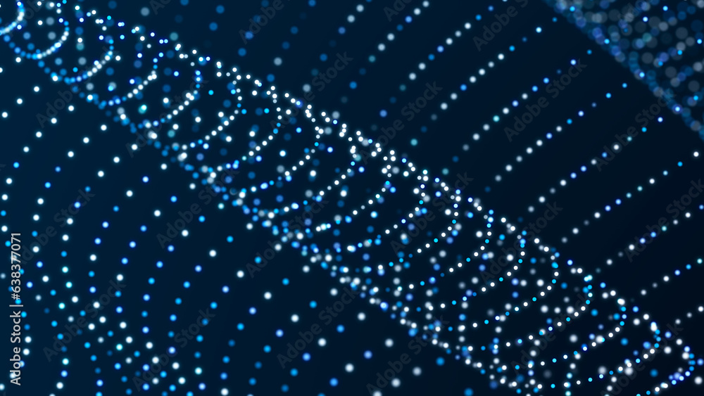 Poster technology background. honeycomb concept. big data. hexagonal space with connected dots and lines. 3